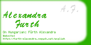 alexandra furth business card