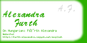 alexandra furth business card